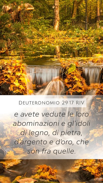 Deuteronomio 29:17 RIV Mobile Phone Wallpaper - e avete vedute le loro abominazioni e gl’idoli - Mobile Bible Verse Wallpaper