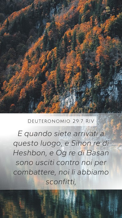 Deuteronomio 29:7 RIV Bible Verse Image