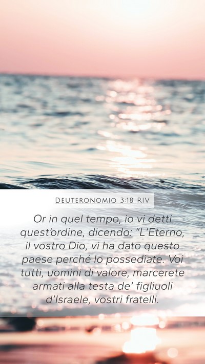 Deuteronomio 3:18 RIV Bible Verse Image