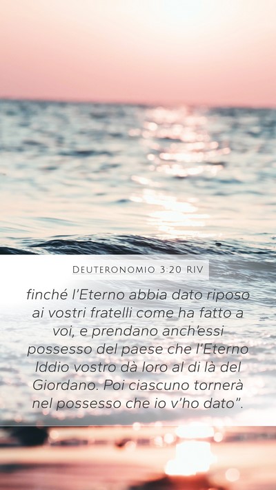 Deuteronomio 3:20 RIV Bible Verse Image
