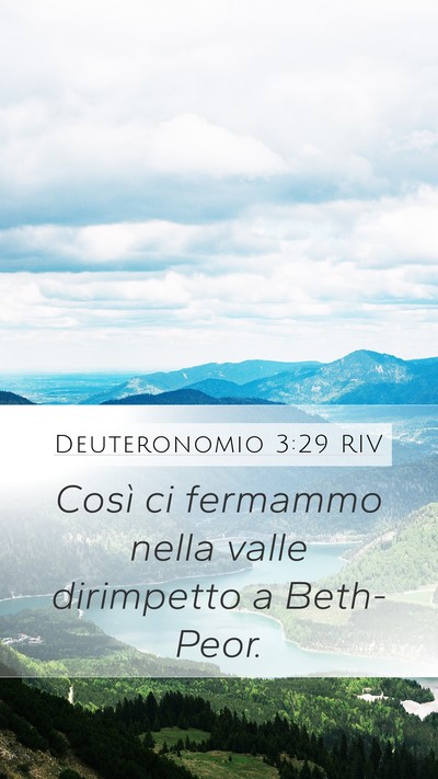 Deuteronomio 3:29 RIV Bible Verse Image