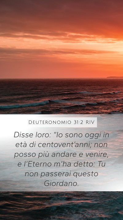 Deuteronomio 31:2 RIV Bible Verse Image