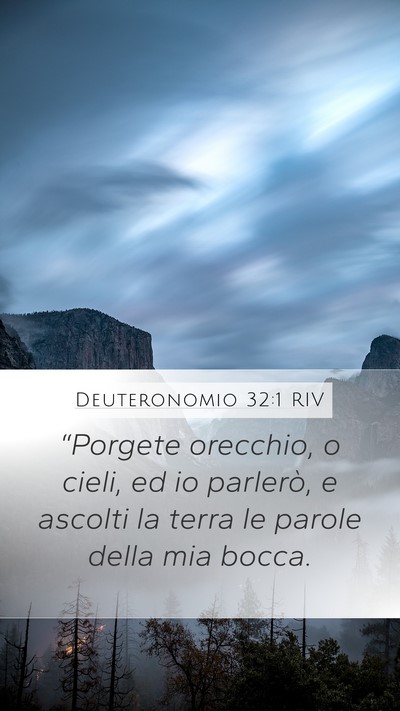 Deuteronomio 32:1 RIV Bible Verse Image