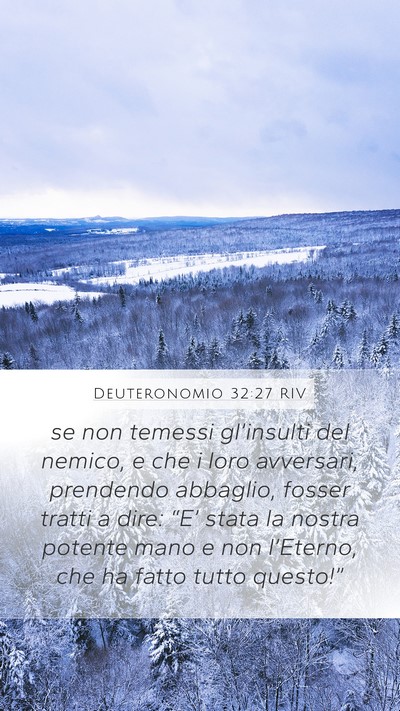 Deuteronomio 32:27 RIV Bible Verse Image
