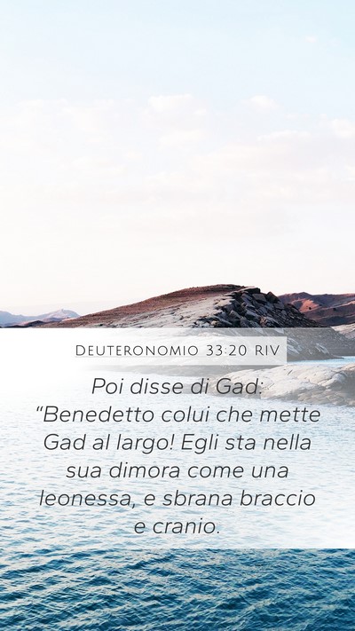 Deuteronomio 33:20 RIV Bible Verse Image