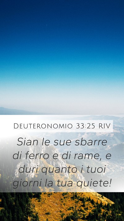 Deuteronomio 33:25 RIV Bible Verse Image