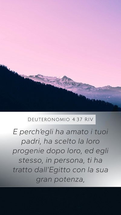 Deuteronomio 4:37 RIV Bible Verse Image