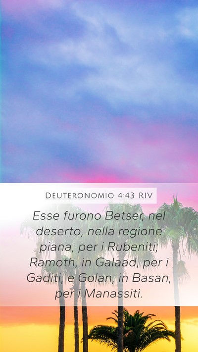 Deuteronomio 4:43 RIV Bible Verse Image