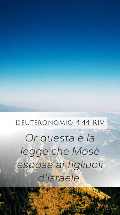 Deuteronomio 4:44 RIV Bible Verse Image