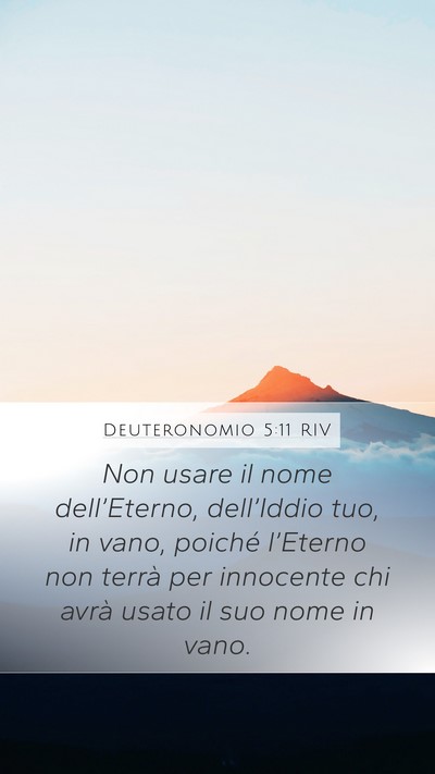 Deuteronomio 5:11 RIV Bible Verse Image