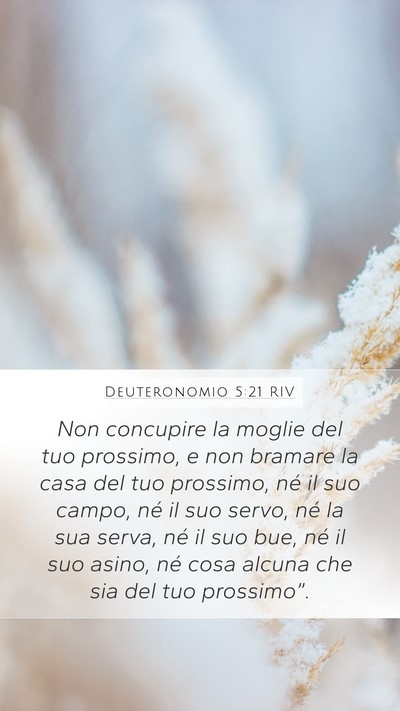 Deuteronomio 5:21 RIV Bible Verse Image