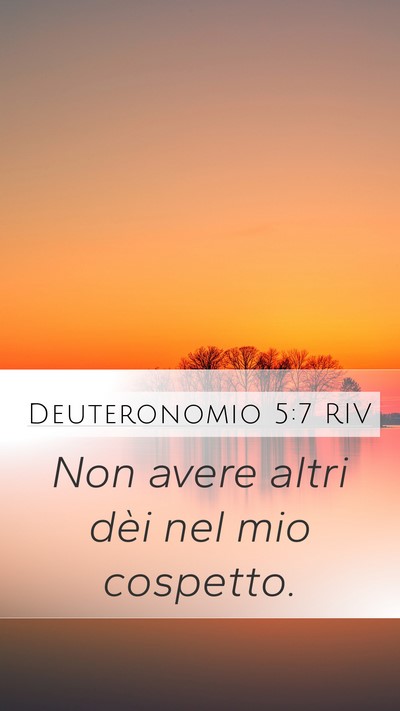 Deuteronomio 5:7 RIV Bible Verse Image