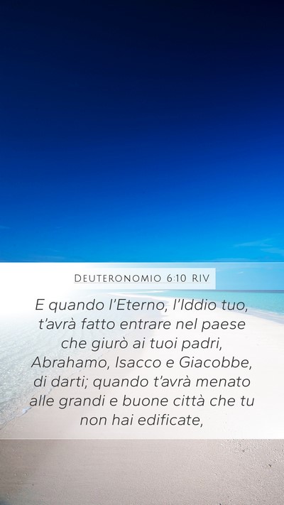 Deuteronomio 6:10 RIV Bible Verse Image
