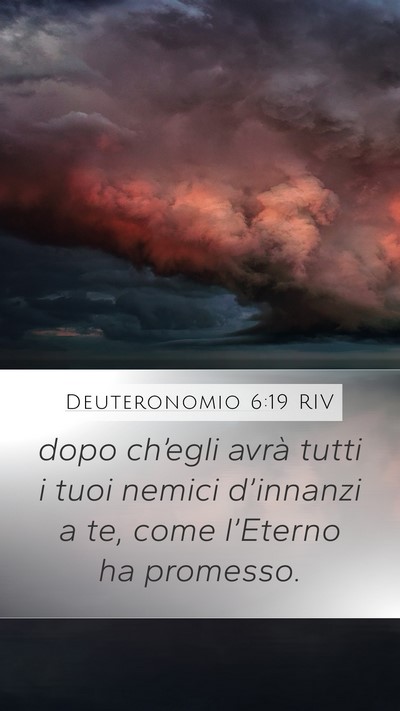 Deuteronomio 6:19 RIV Mobile Phone Wallpaper - dopo ch’egli avrà tutti i tuoi nemici - Mobile Bible Verse Wallpaper