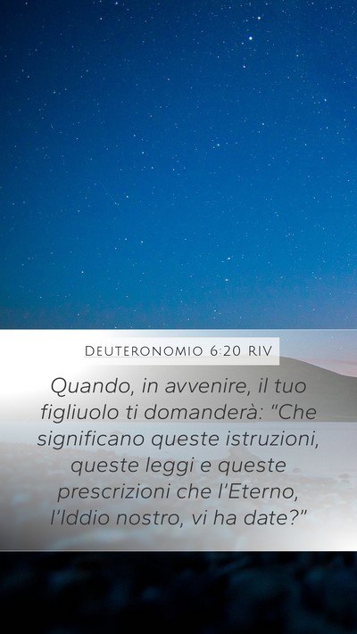Deuteronomio 6:20 RIV Bible Verse Image
