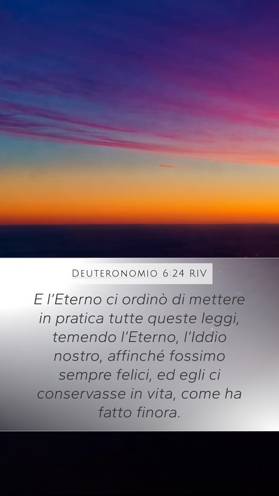 Deuteronomio 6:24 RIV Bible Verse Image