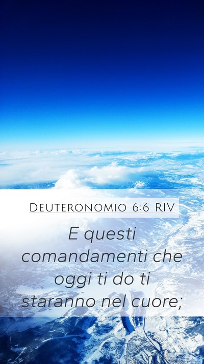 Deuteronomio 6:6 RIV Bible Verse Image