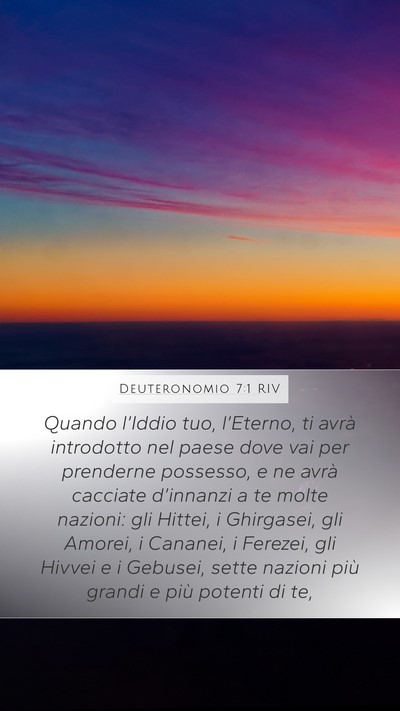 Deuteronomio 7:1 RIV Bible Verse Image