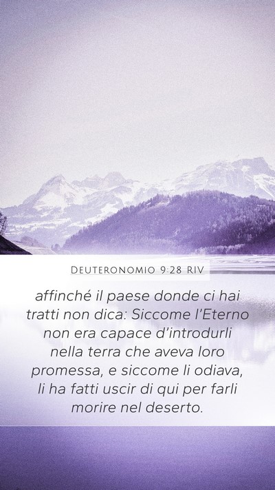 Deuteronomio 9:28 RIV Bible Verse Image