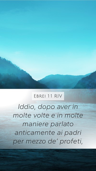 Ebrei 1:1 RIV Bible Verse Image