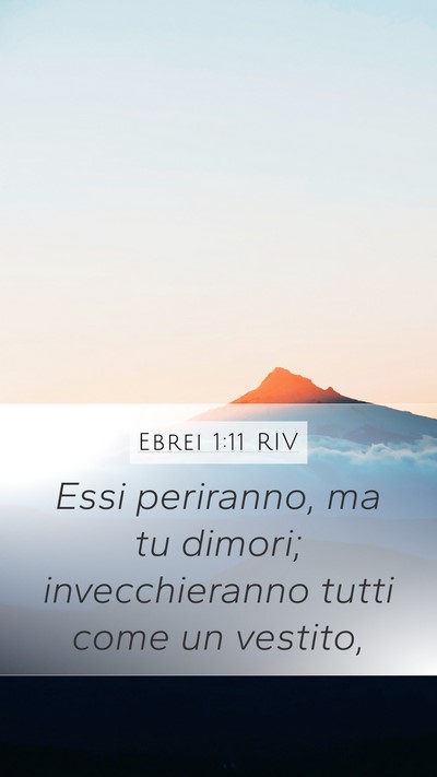 Ebrei 1:11 RIV Bible Verse Image