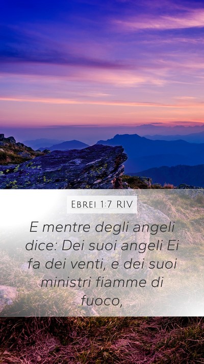 Ebrei 1:7 RIV Bible Verse Image