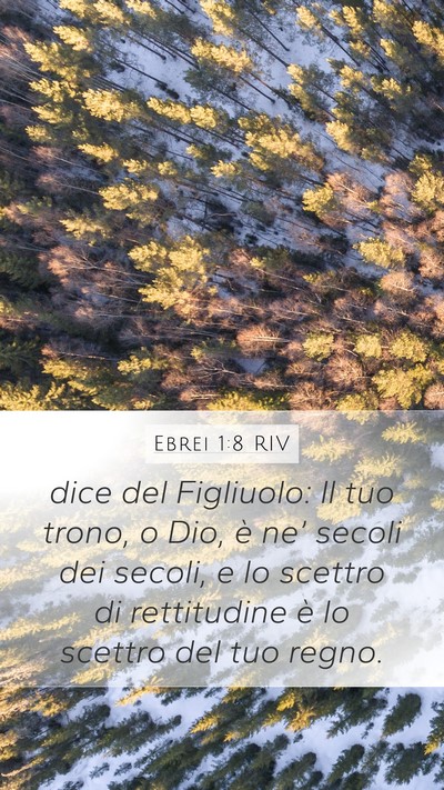 Ebrei 1:8 RIV Bible Verse Image