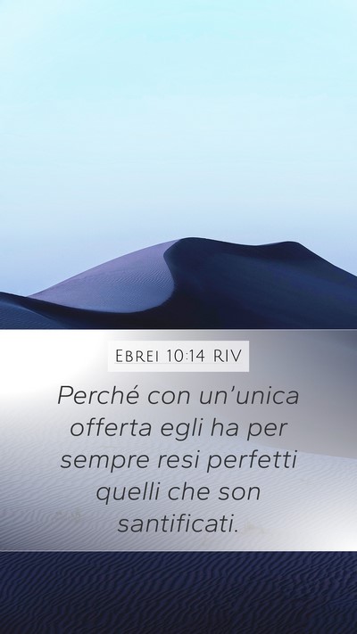 Ebrei 10:14 RIV Bible Verse Image