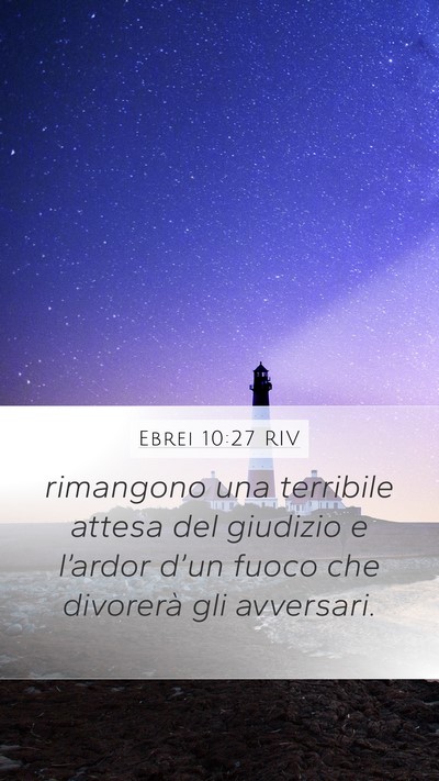Ebrei 10:27 RIV Bible Verse Image