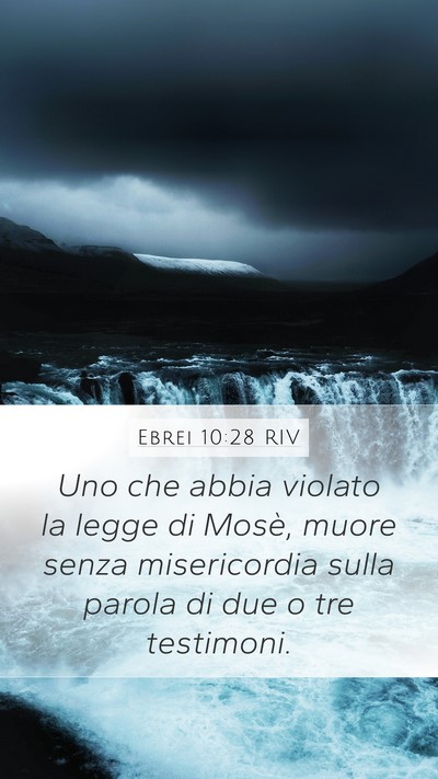 Ebrei 10:28 RIV Bible Verse Image