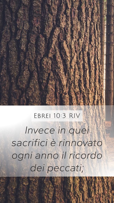 Ebrei 10:3 RIV Bible Verse Image