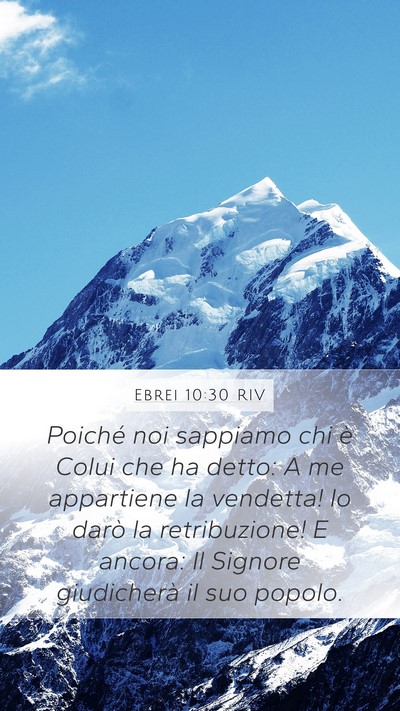 Ebrei 10:30 RIV Bible Verse Image