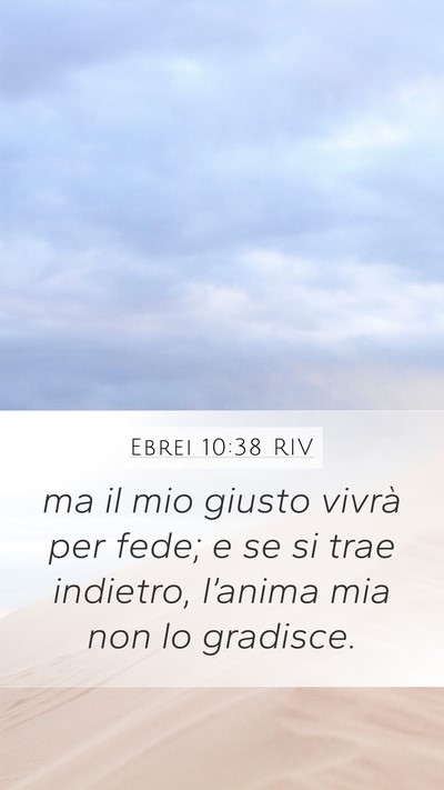 Ebrei 10:38 RIV Bible Verse Image