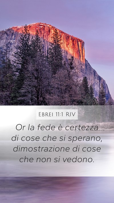 Ebrei 11:1 RIV Bible Verse Image