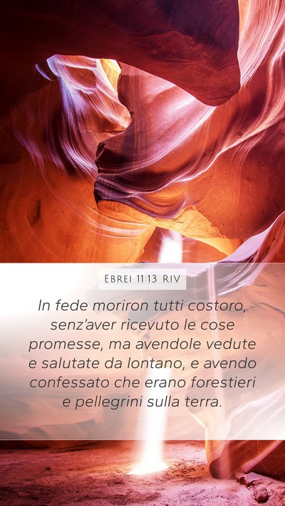 Ebrei 11:13 RIV Bible Verse Image
