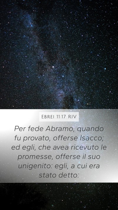 Ebrei 11:17 RIV Bible Verse Image