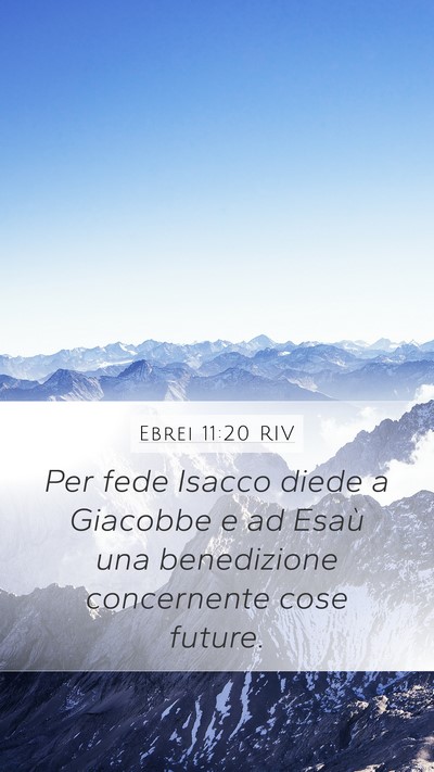 Ebrei 11:20 RIV Bible Verse Image
