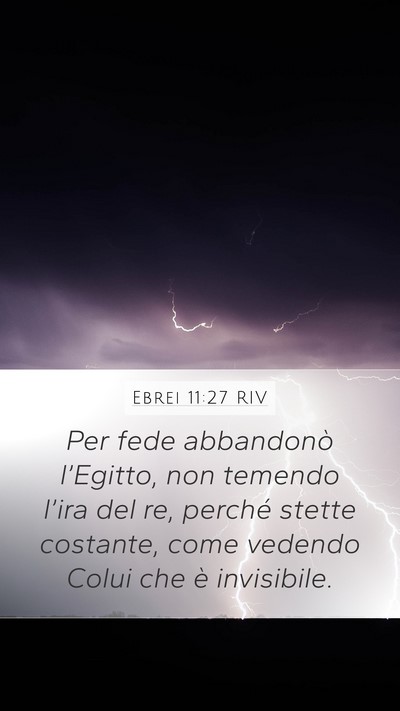 Ebrei 11:27 RIV Bible Verse Image