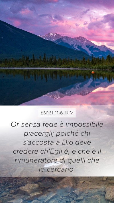 Ebrei 11:6 RIV Bible Verse Image