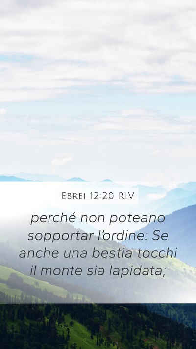 Ebrei 12:20 RIV Bible Verse Image