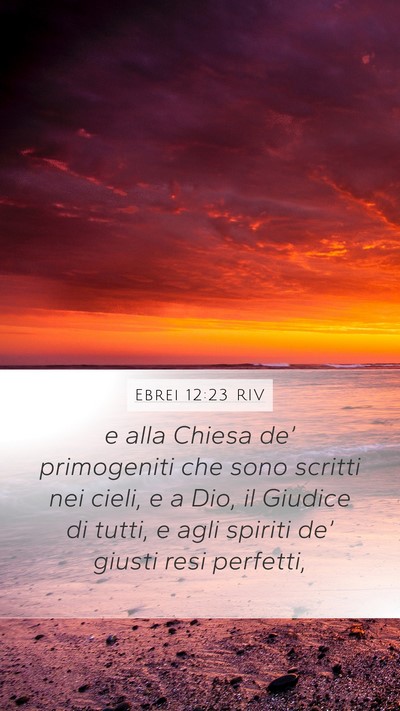 Ebrei 12:23 RIV Bible Verse Image