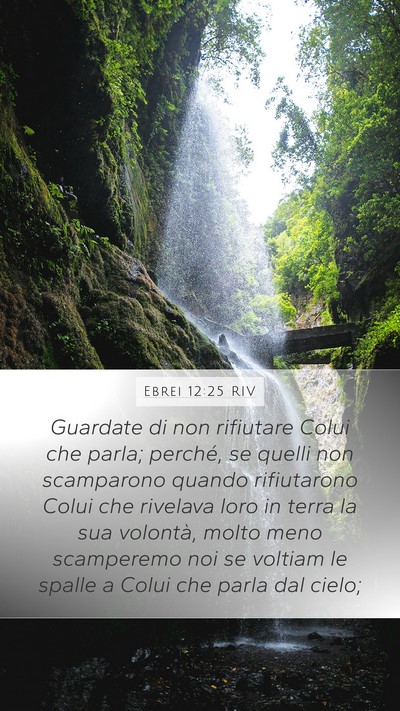 Ebrei 12:25 RIV Bible Verse Image