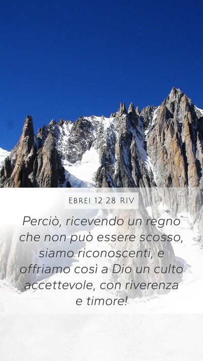 Ebrei 12:28 RIV Bible Verse Image