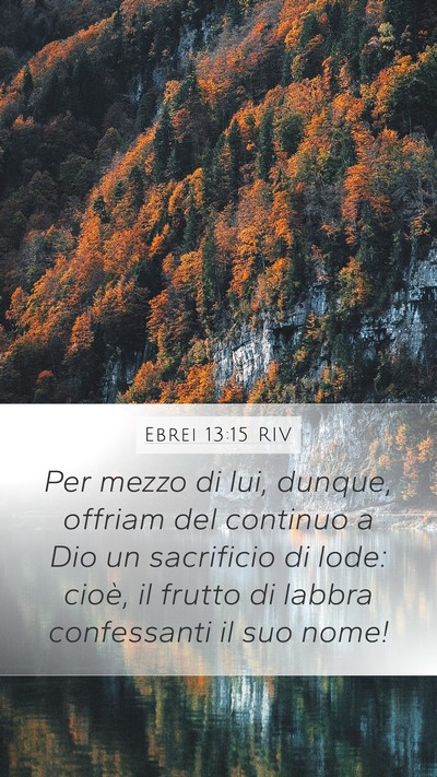 Ebrei 13:15 RIV Bible Verse Image
