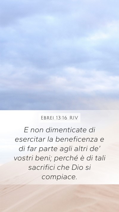 Ebrei 13:16 RIV Bible Verse Image