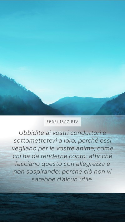Ebrei 13:17 RIV Bible Verse Image