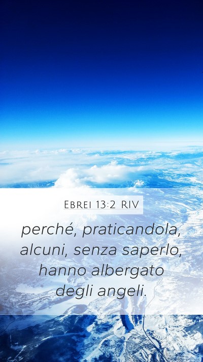 Ebrei 13:2 RIV Bible Verse Image