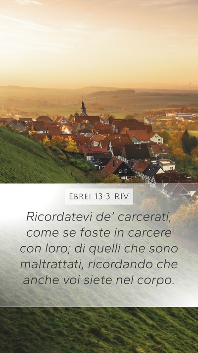 Ebrei 13:3 RIV Bible Verse Image