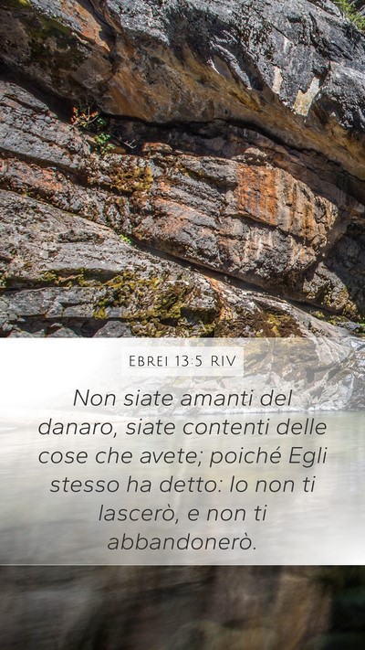 Ebrei 13:5 RIV Bible Verse Image