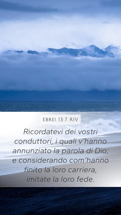 Ebrei 13:7 RIV Bible Verse Image